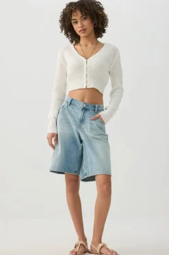 Crop V-Neck Cardigan