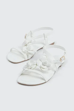 3D Floral Flat Sandals