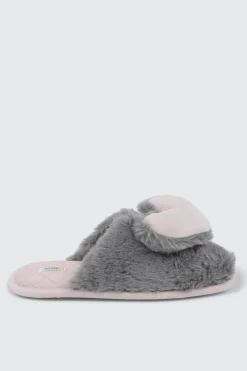 3D Heart Faux Fur Slippers