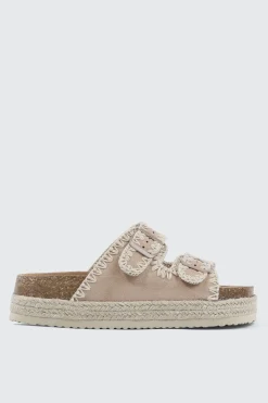 Double Buckle Espadrille Sandals