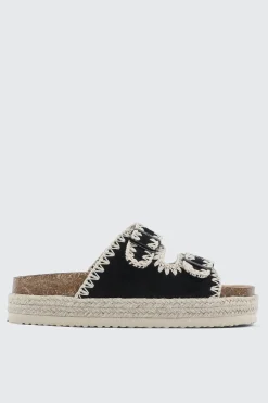 Double Buckle Espadrille Sandals