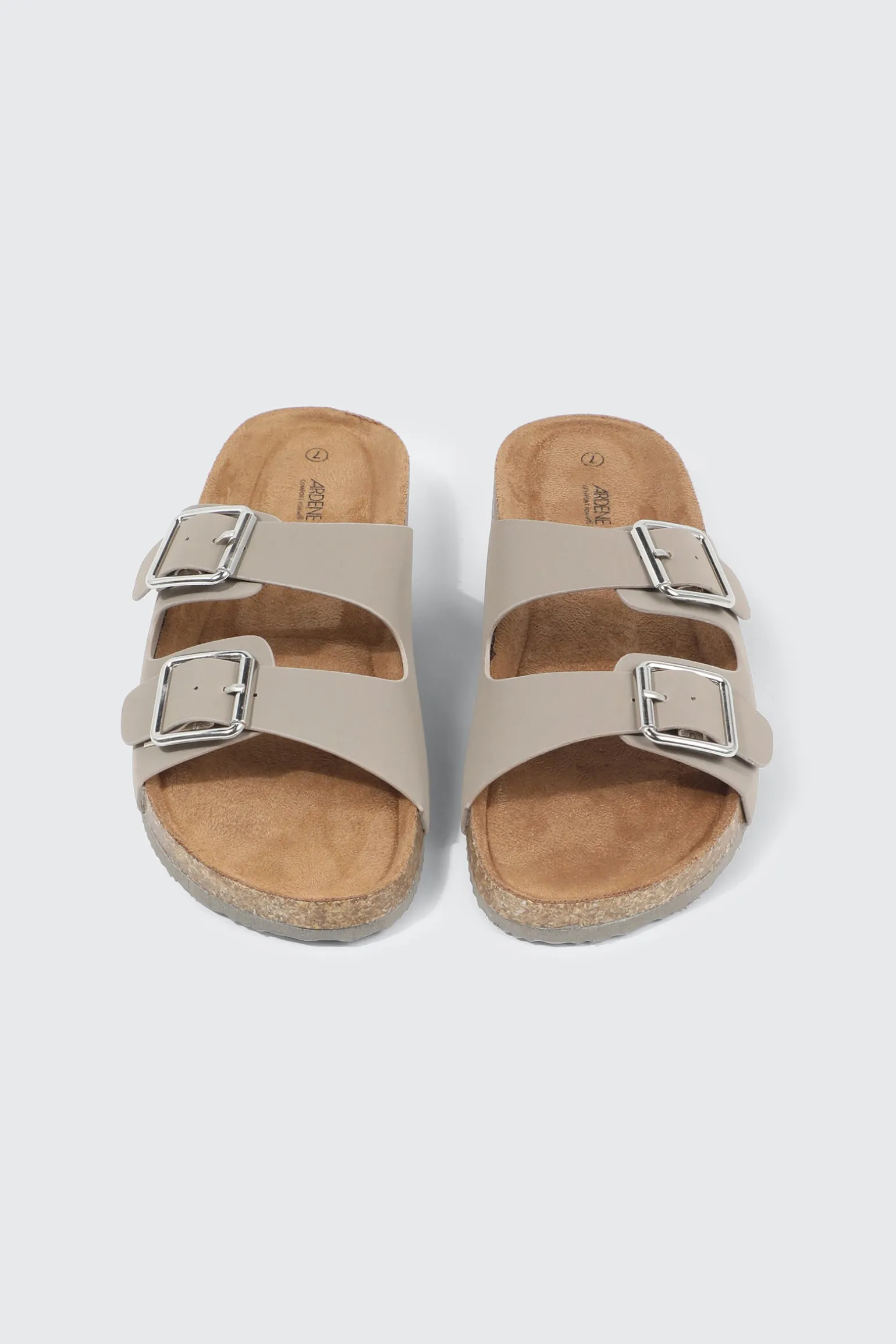 Double Buckle Slide Sandals