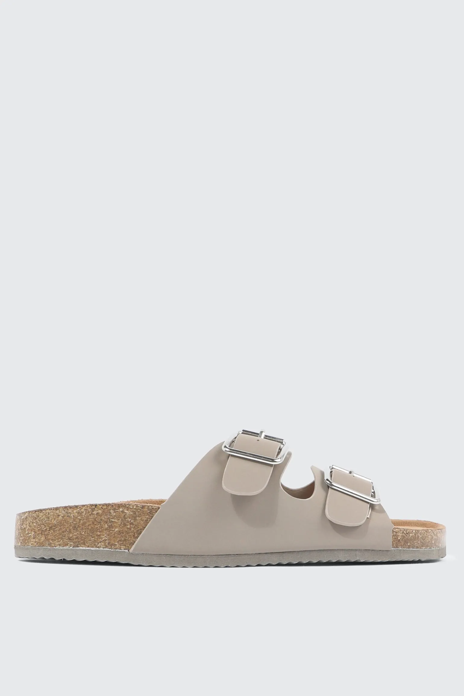 Double Buckle Slide Sandals