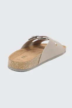 Double Buckle Slide Sandals