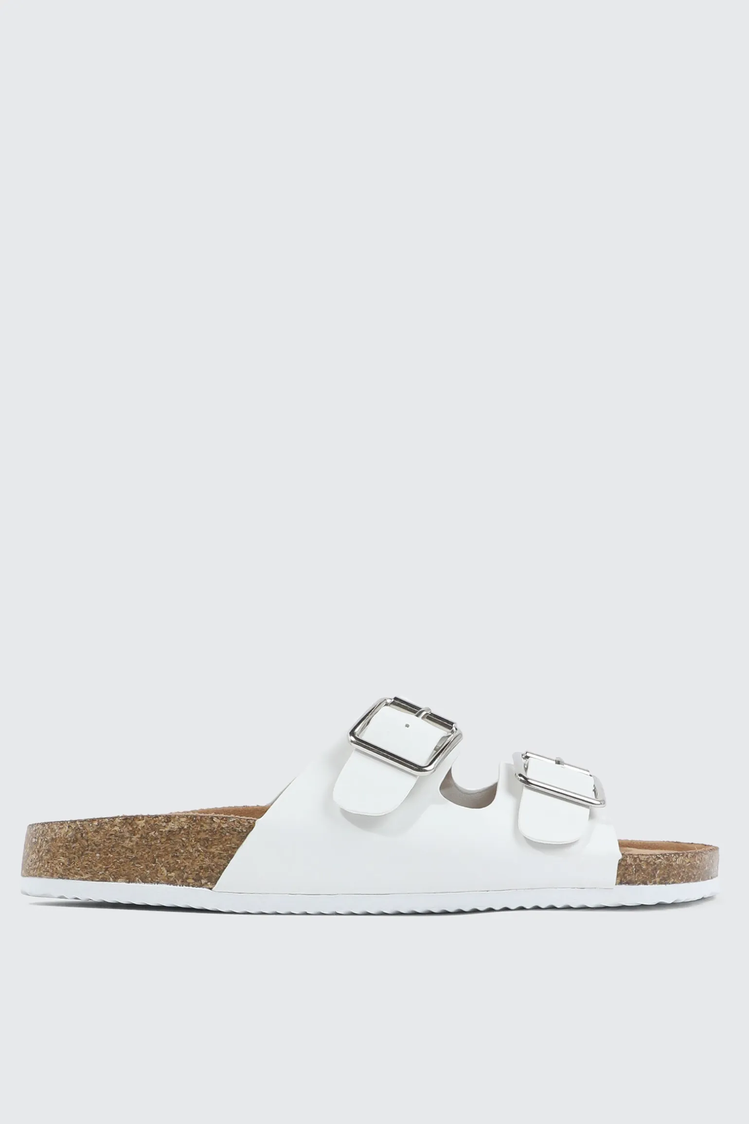 Double Buckle Slide Sandals