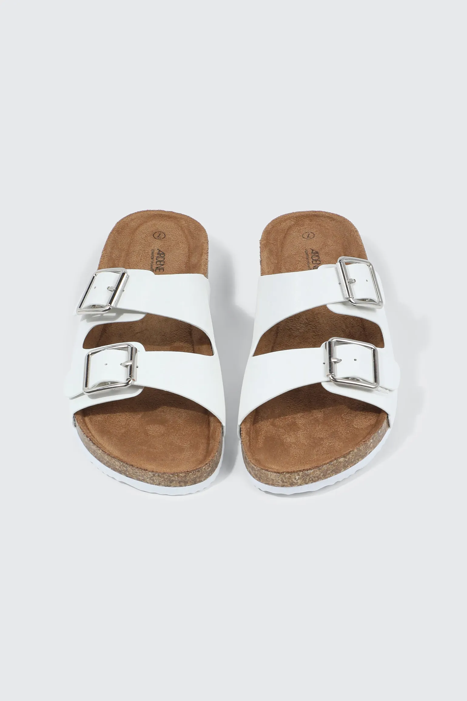 Double Buckle Slide Sandals