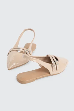 Double Buckle Slingback Flats