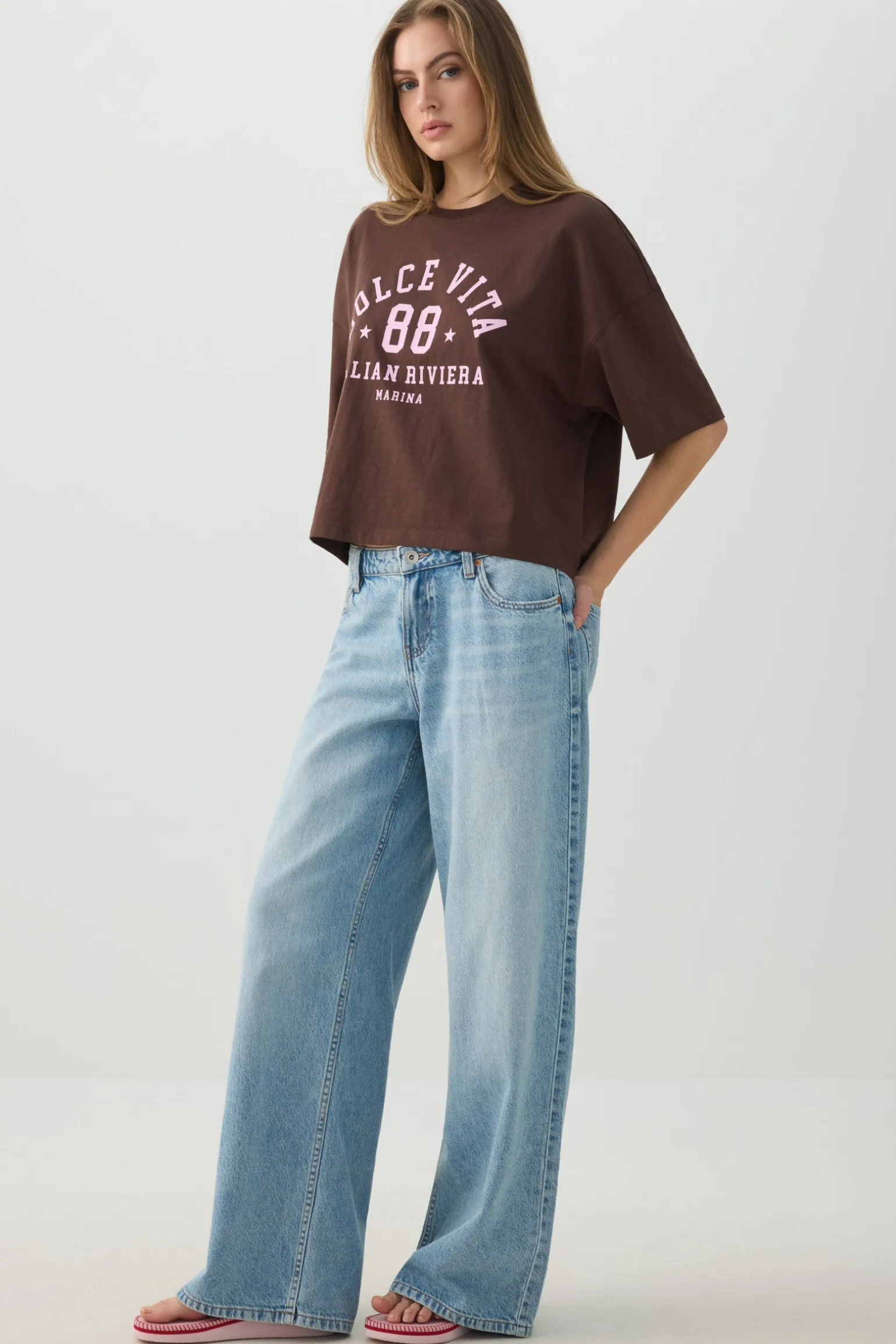 Dropped Shoulder Graphic T Shirt