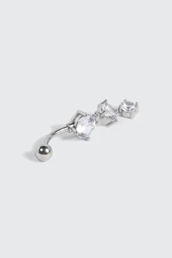 3 Drop Stone Navel Piercing
