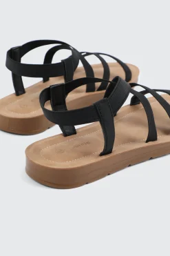 Elastic Strappy Sandals