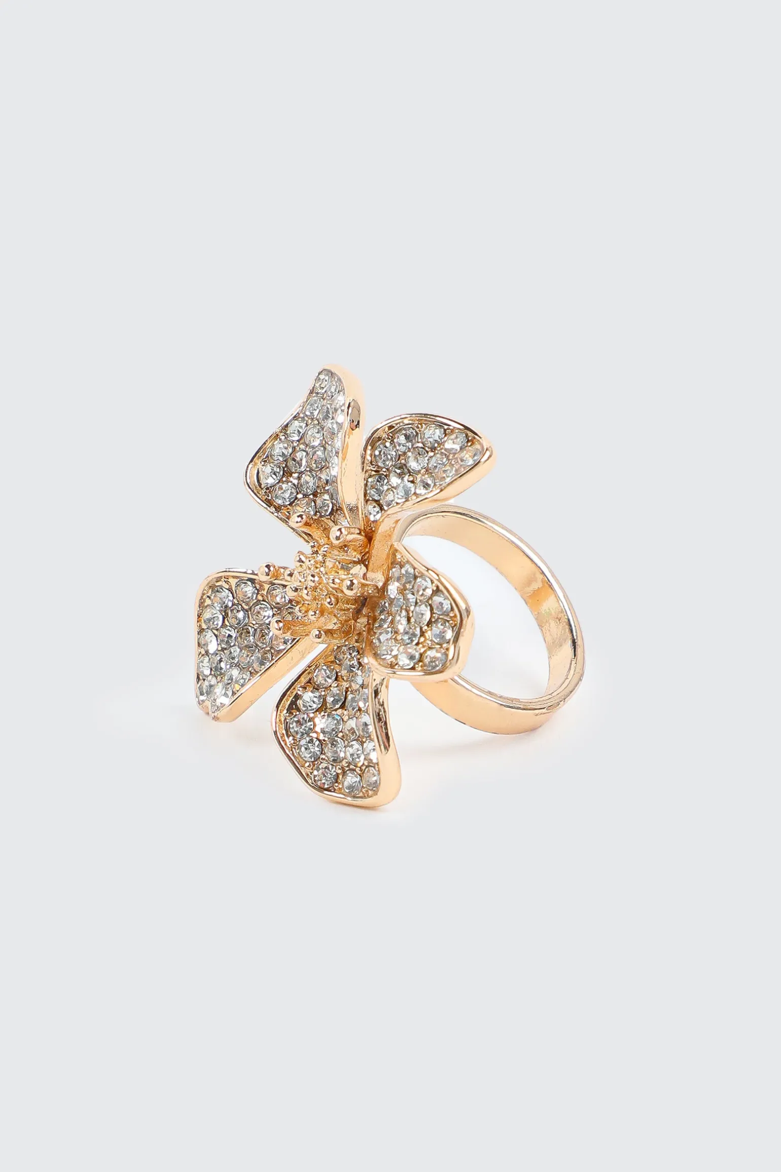Embellished Hibiscus Ring