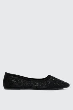 Embellished Lace Flats