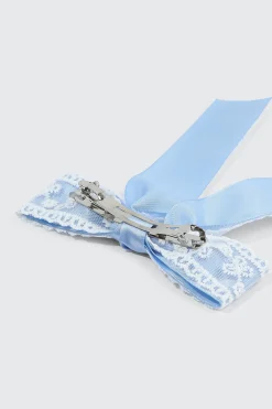 Embroidered Bow Barrette