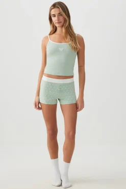 Embroidered PJ Tank Top