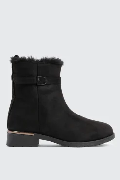 Faux Fur Lined Ankle Boots