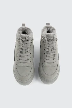 Faux Fur Lined High Top Sneakers