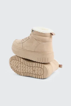 Faux Fur Lined High Top Sneakers