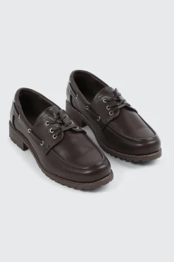 Faux Leather Boat Shoes