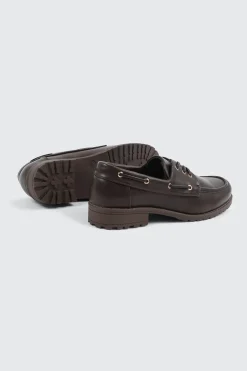 Faux Leather Boat Shoes
