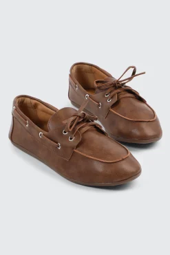 Faux Leather Boat Shoes