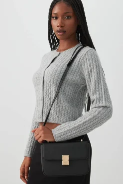Faux Leather Crossbody Bag