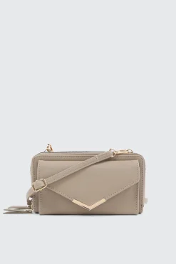 Faux Leather Crossbody Wallet