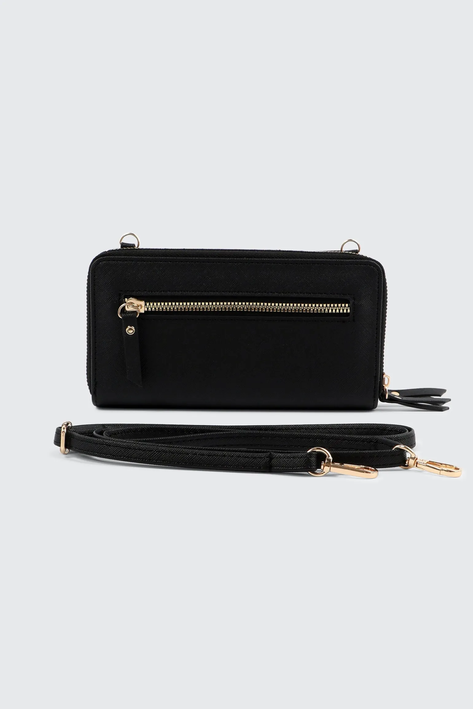 Faux Leather Crossbody Wallet