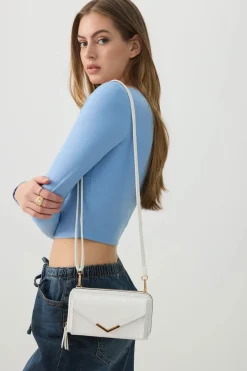 Faux Leather Crossbody Wallet