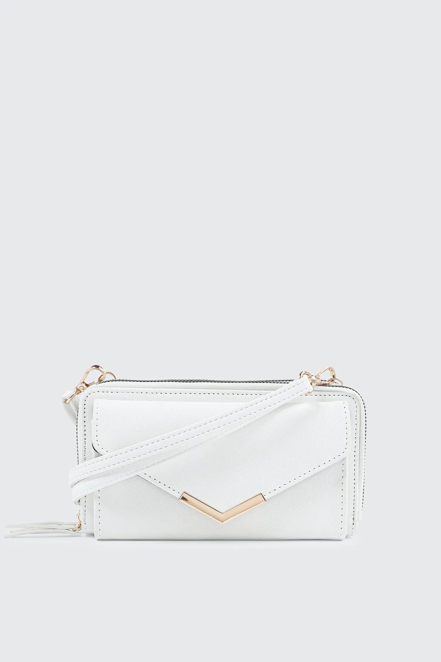 Faux Leather Crossbody Wallet