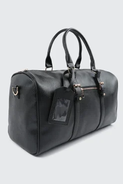 Faux Leather Duffle Bag