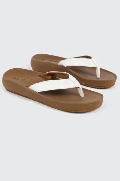 Faux Leather Flat Sandals