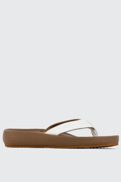 Faux Leather Flat Sandals