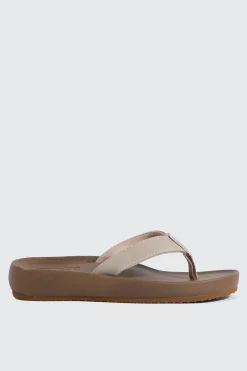Faux Leather Flat Sandals