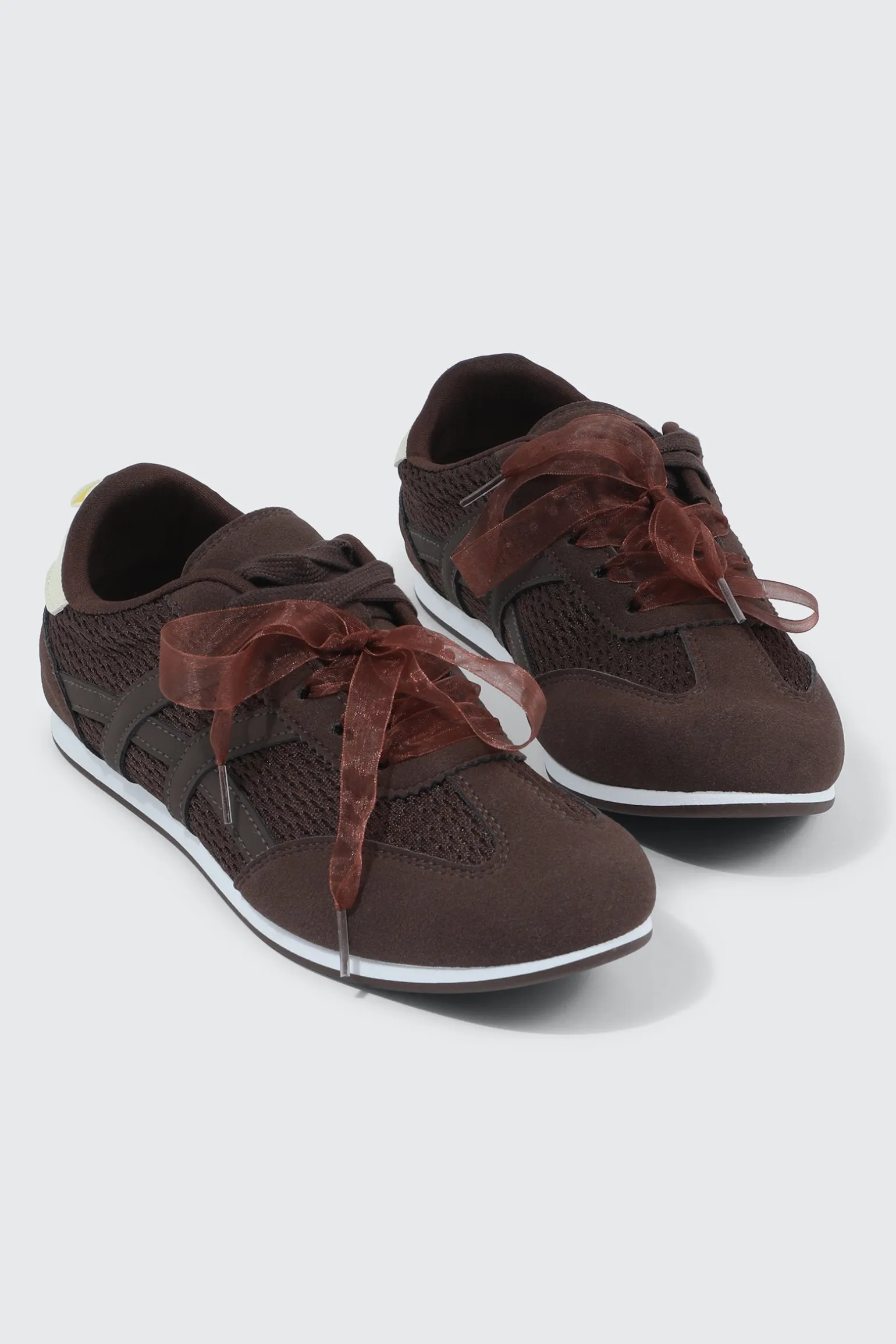 Faux Leather & Mesh Sneakers