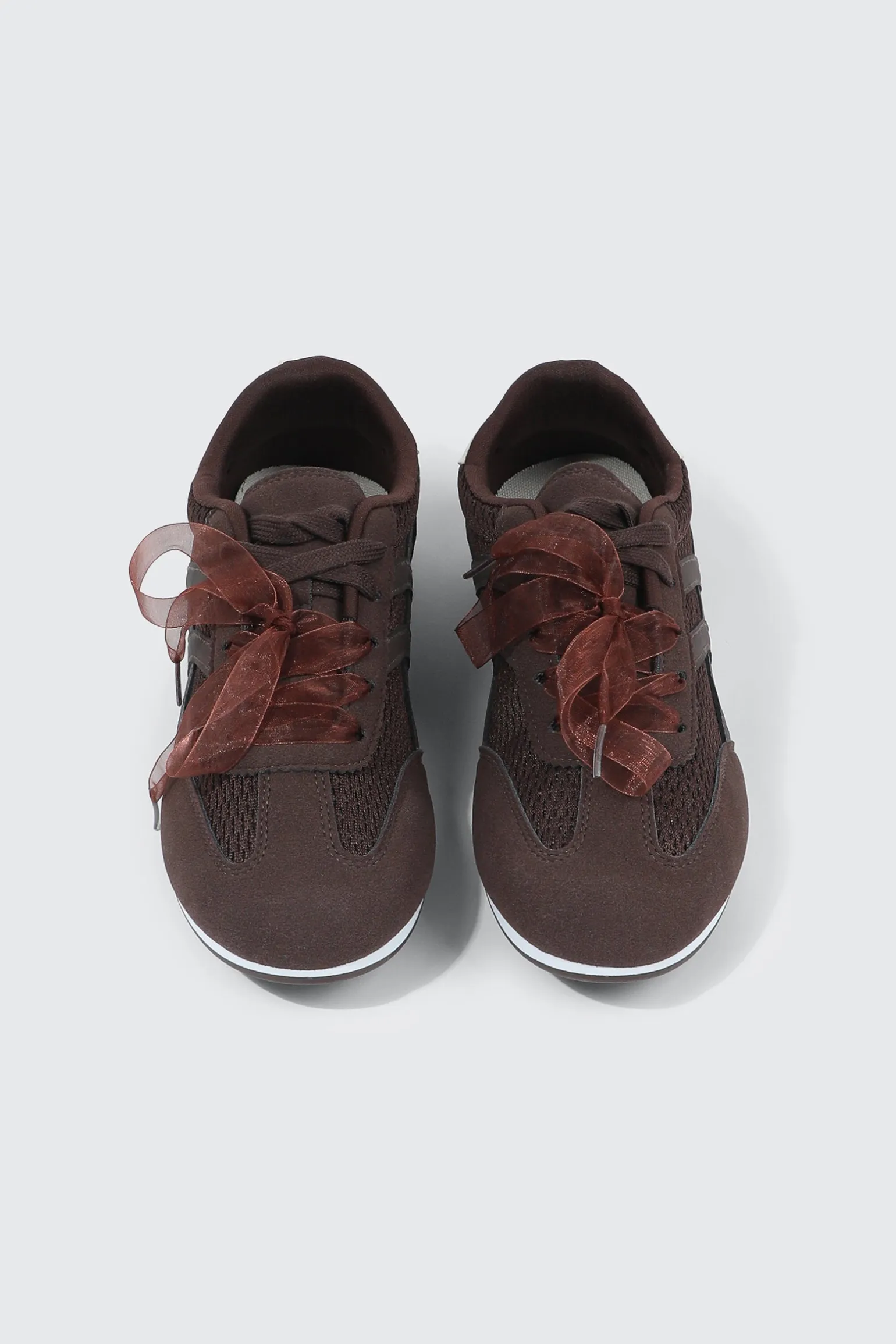 Faux Leather & Mesh Sneakers