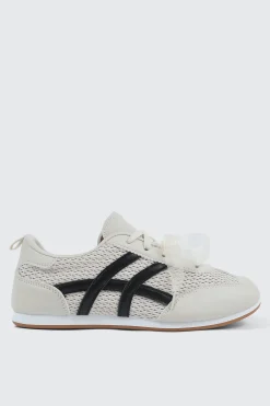 Faux Leather & Mesh Sneakers