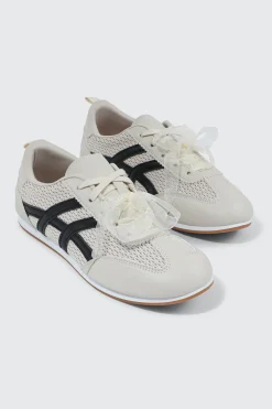 Faux Leather & Mesh Sneakers