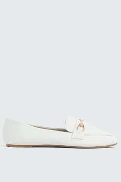 Faux Leather Pointed Toe Loafers