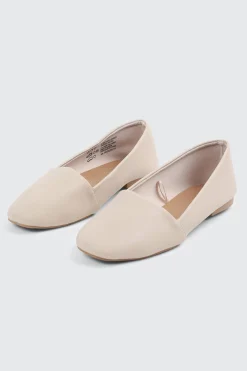 Faux Leather Round Toe Loafers