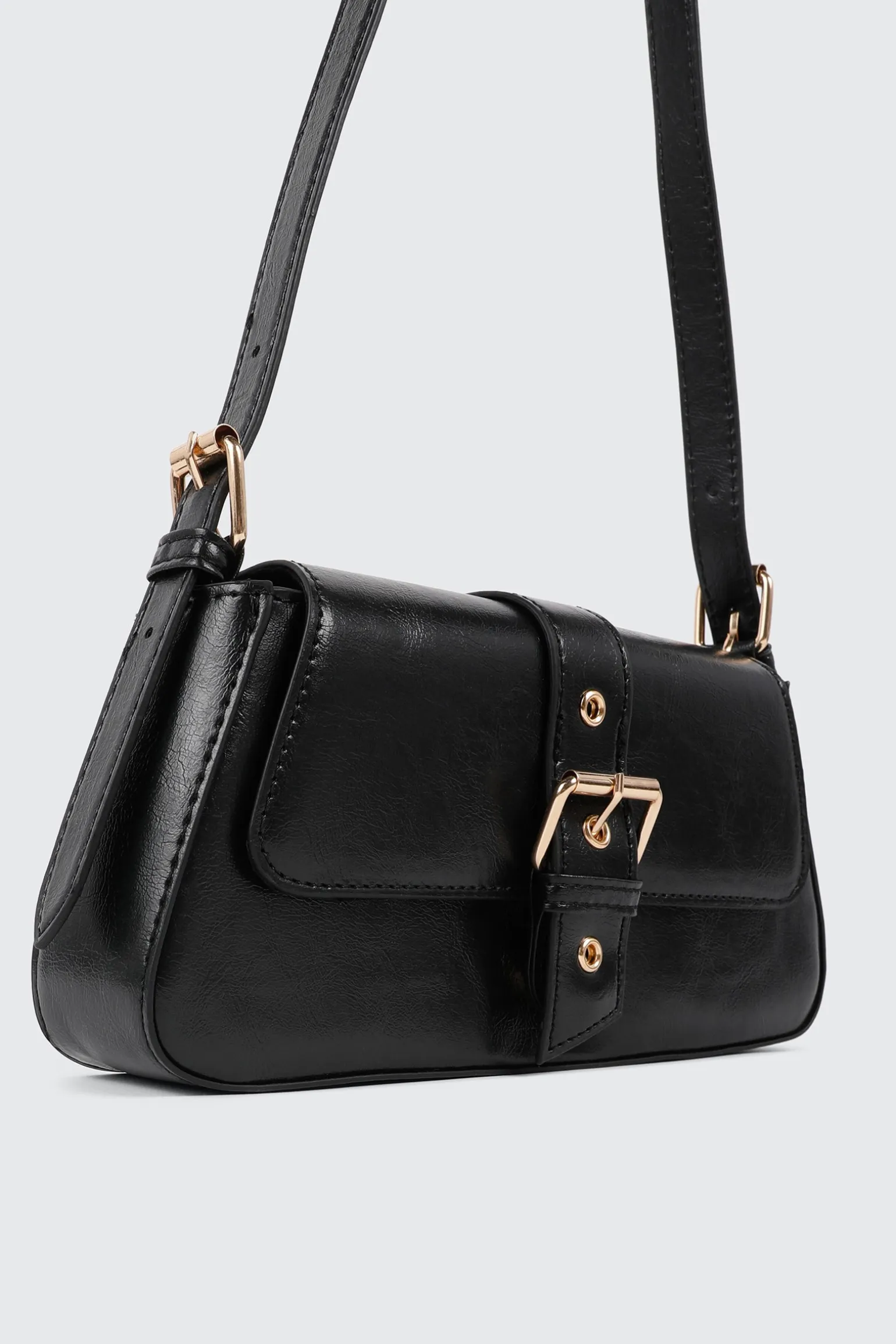 Faux Leather Shoulder Bag