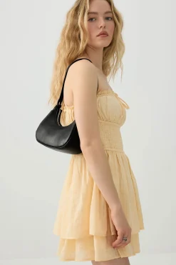 Faux Leather Shoulder Bag