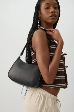 Faux Leather Shoulder Bag