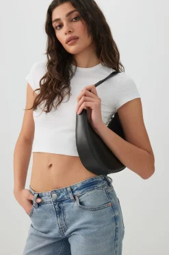 Faux Leather Shoulder Bag