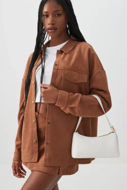 Faux Leather Shoulder Bag