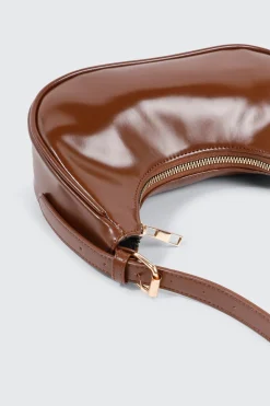 Faux Leather Shoulder Bag