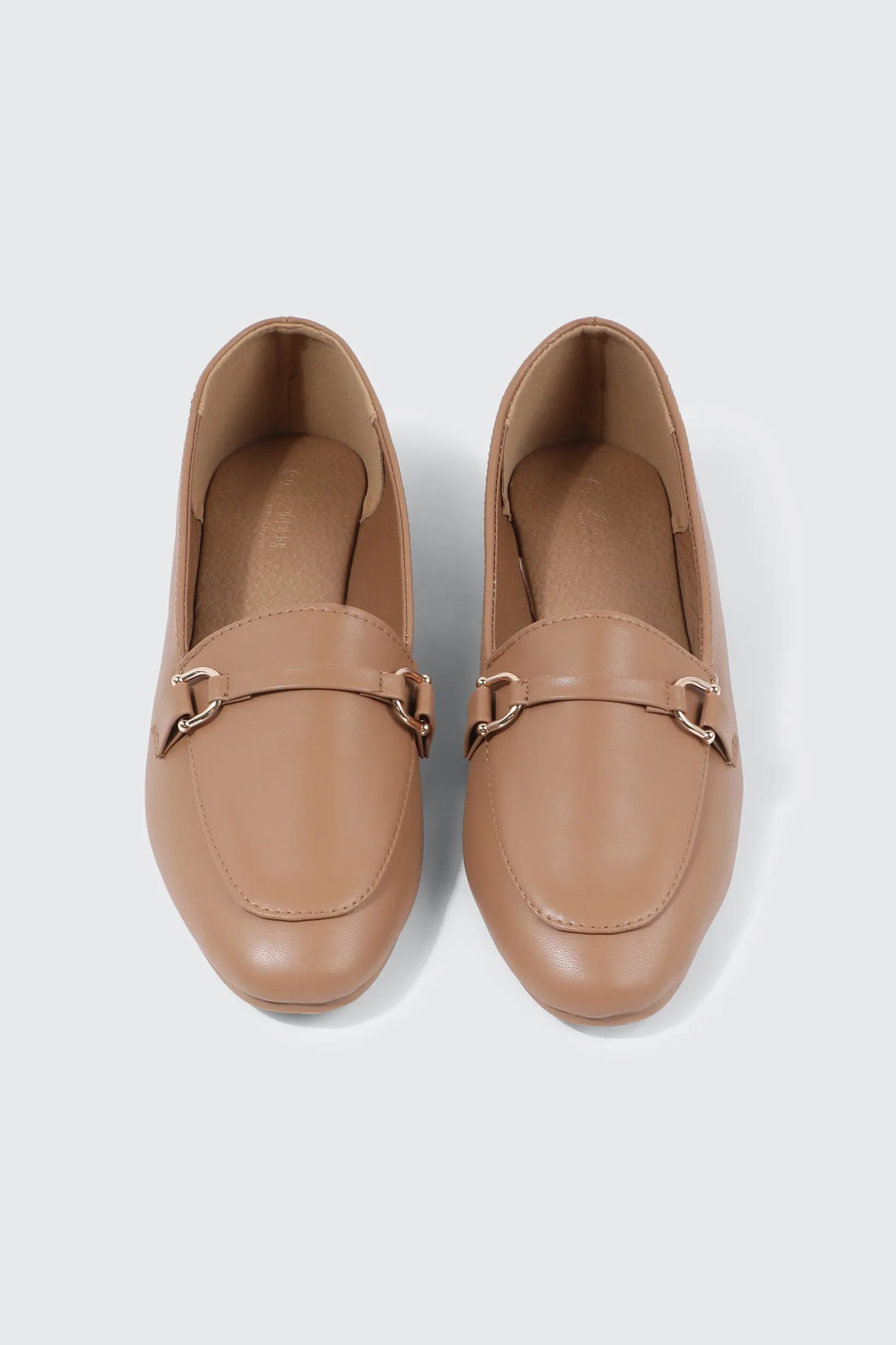 Faux Leather Square Toe Loafers