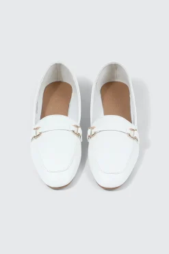 Faux Leather Square Toe Loafers