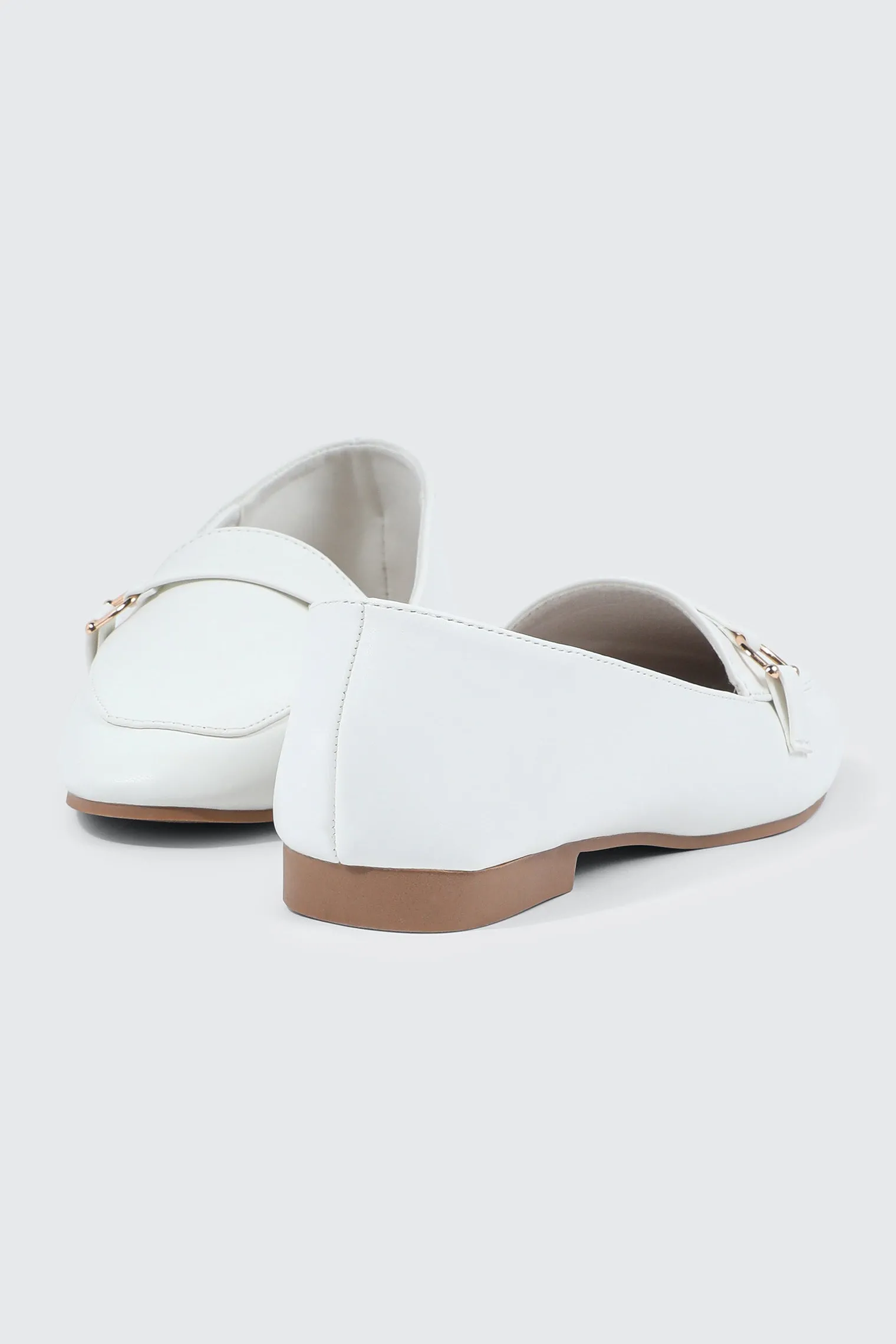 Faux Leather Square Toe Loafers