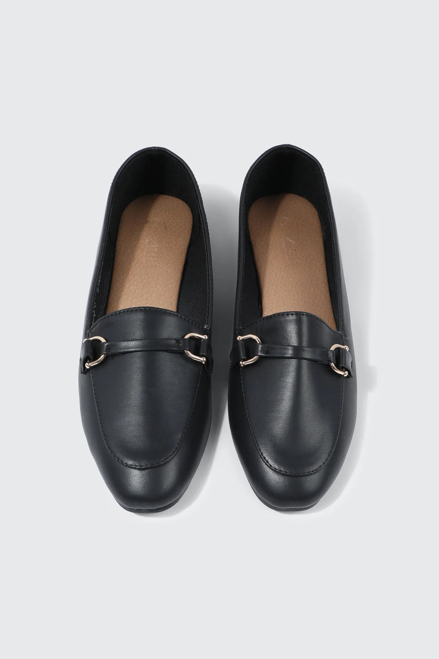 Faux Leather Square Toe Loafers