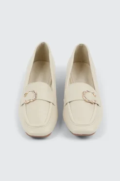 Faux Leather Square Toe Loafers